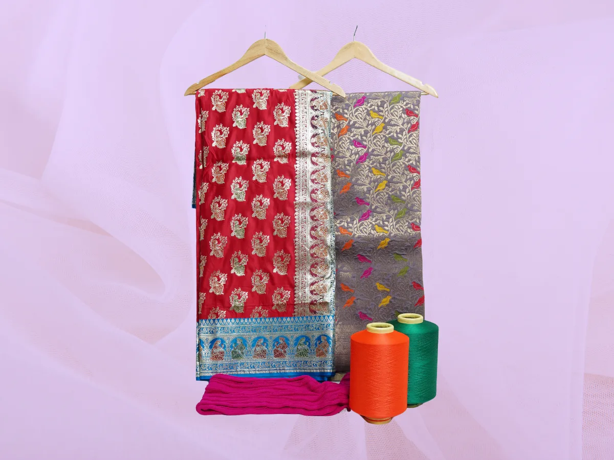Sarees Made From Cationic Yarn